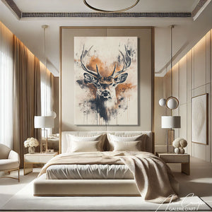 Tableau peinture cerf