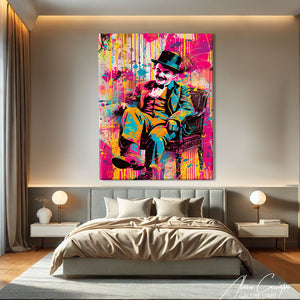 TABLEAU CHARLIE CHAPLIN STREET ART