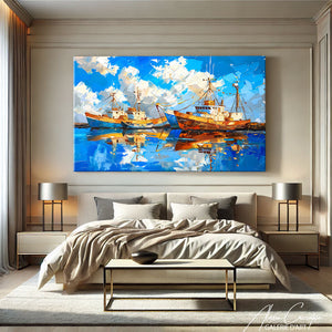 TABLEAU BATEAU DE PÊCHE Alessio Cacciatore
