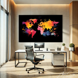 TABLEAU PEINTURE CARTE DU MONDE Alessio Cacciatore