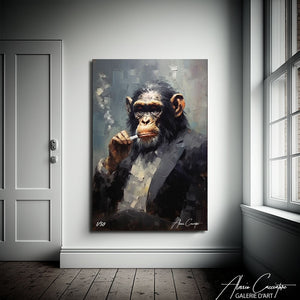 tableau peinture singe