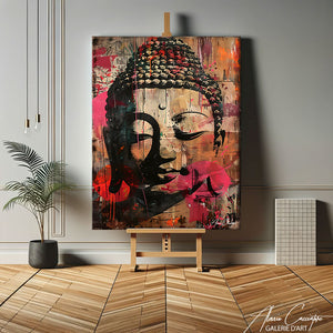 tableau bouddha abstrait