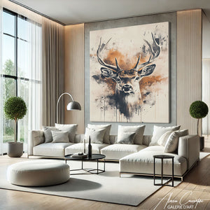 Tête de cerf peinture