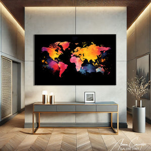 TABLEAU PEINTURE CARTE DU MONDE Alessio Cacciatore