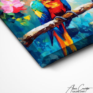 TABLEAU OISEAUX COLORÉS Alessio Cacciatore