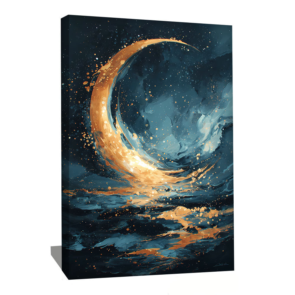 TABLEAU CROISSANT DE LUNE ABSTRAIT