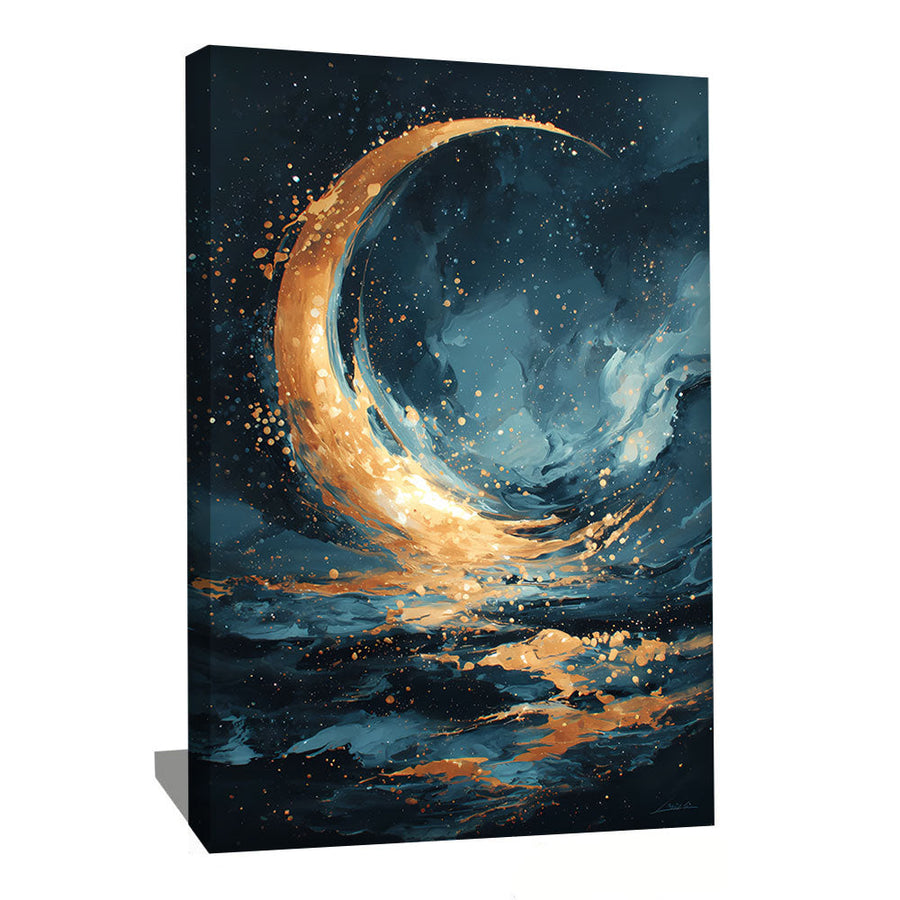 TABLEAU CROISSANT DE LUNE ABSTRAIT AlessioCacciatore