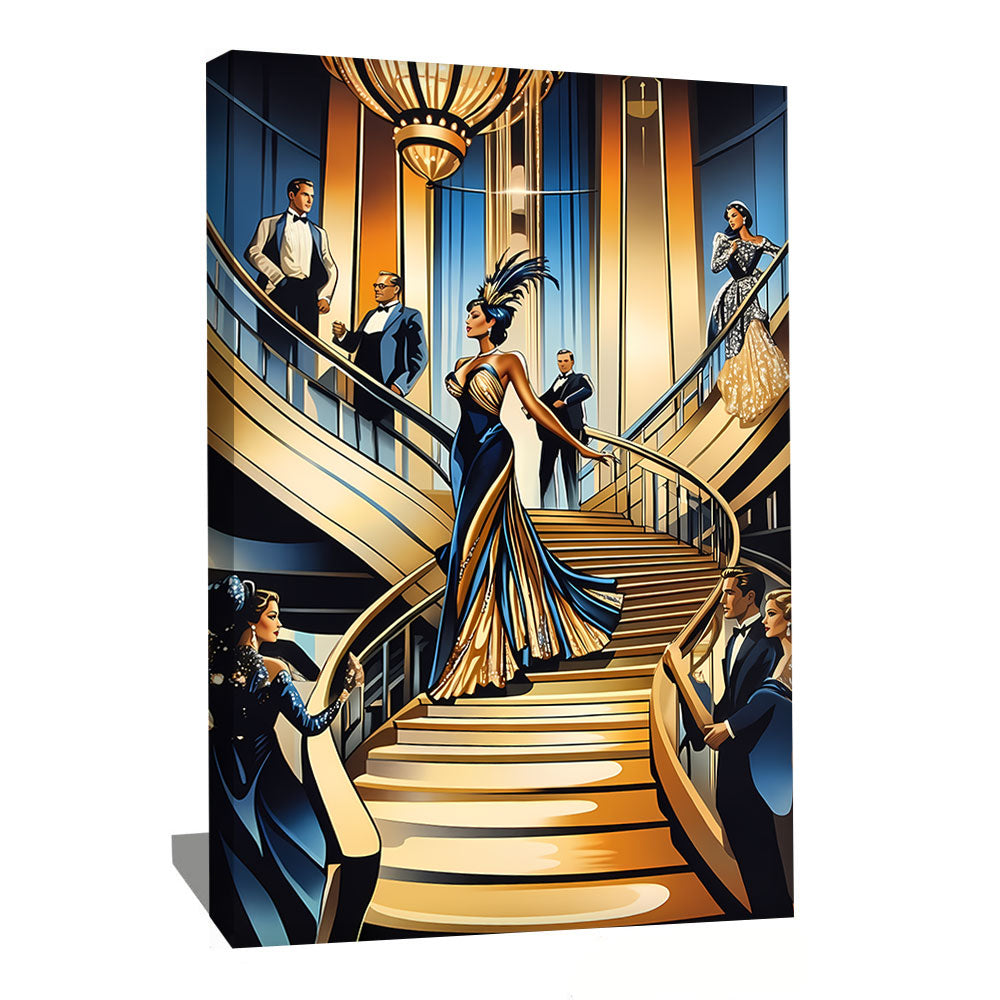 TABLEAU ART DECO VINTAGE Alessio Cacciatore