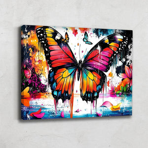 Tableau Papillon Pop Art