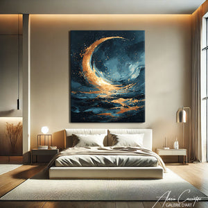 TABLEAU CROISSANT DE LUNE ABSTRAIT AlessioCacciatore