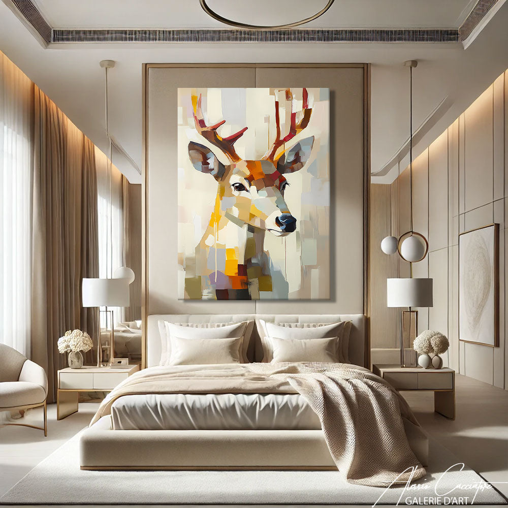 Tableau Peinture Cerf