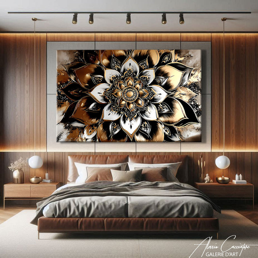 TABLEAU MANDALA LUXE AlessioCacciatore – mise en situation