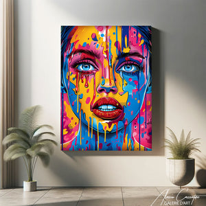 tableau pop art femme
