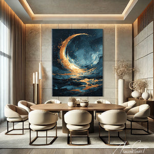 TABLEAU CROISSANT DE LUNE ABSTRAIT AlessioCacciatore