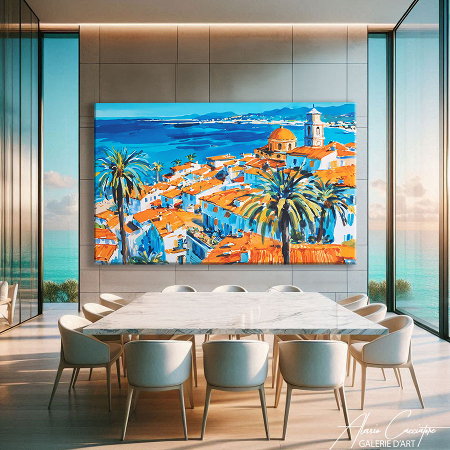 Tableau Paysage Côte D’Azur – mise en situation