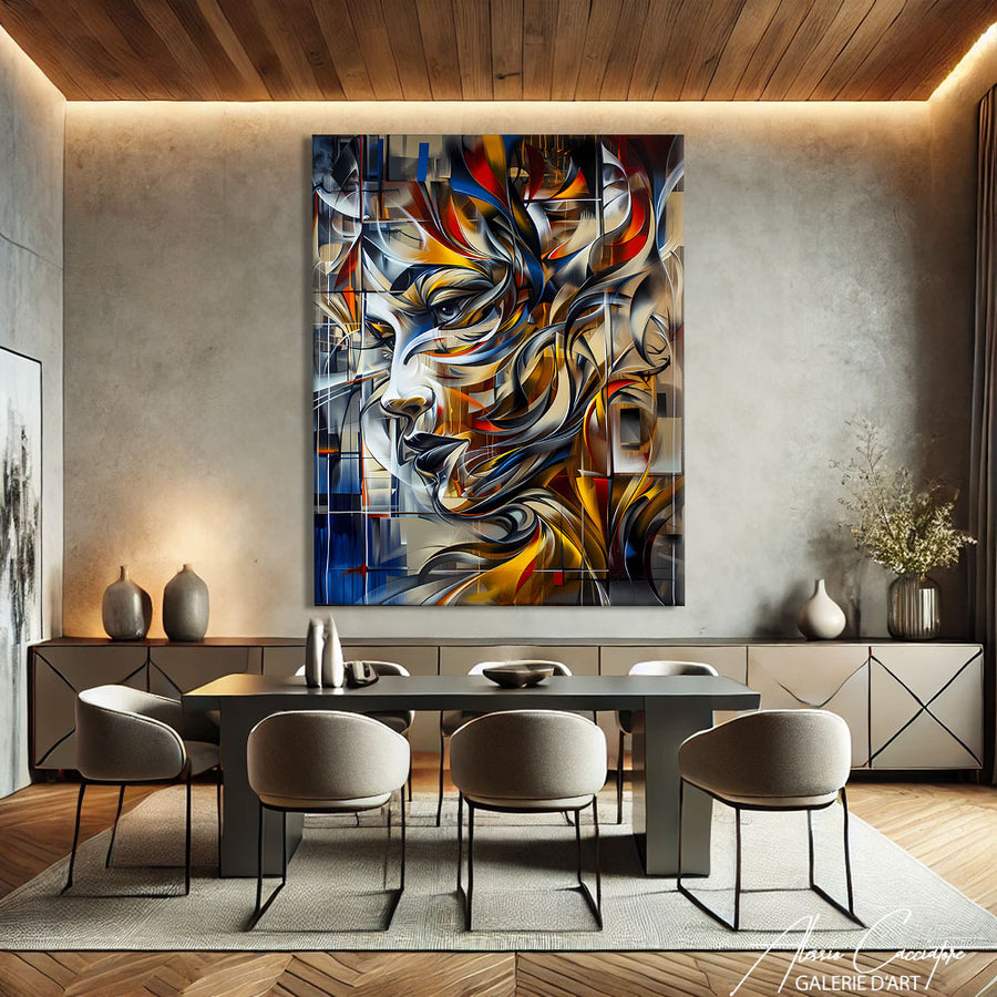 Abstrait Tableau Contemporain – mise en situation
