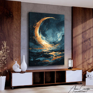 TABLEAU CROISSANT DE LUNE ABSTRAIT AlessioCacciatore