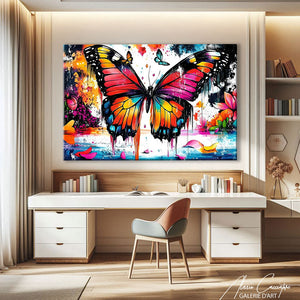 Tableau Papillon Pop Art