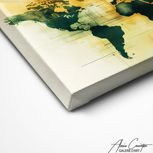 TABLEAU MAPPEMONDE MURALE Alessio Cacciatore