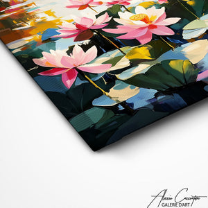 TABLEAU FLEUR LOTUS Alessio Cacciatore