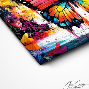 TABLEAU PAPILLON POP ART AlessioCacciatore