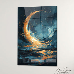 TABLEAU CROISSANT DE LUNE ABSTRAIT AlessioCacciatore