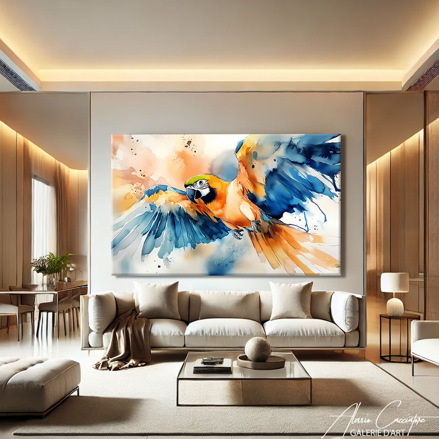 Tableau Déco Perroquet
– mise en situation