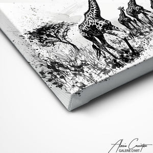 TABLEAU GIRAFE NOIR ET BLANC Alessio Cacciatore