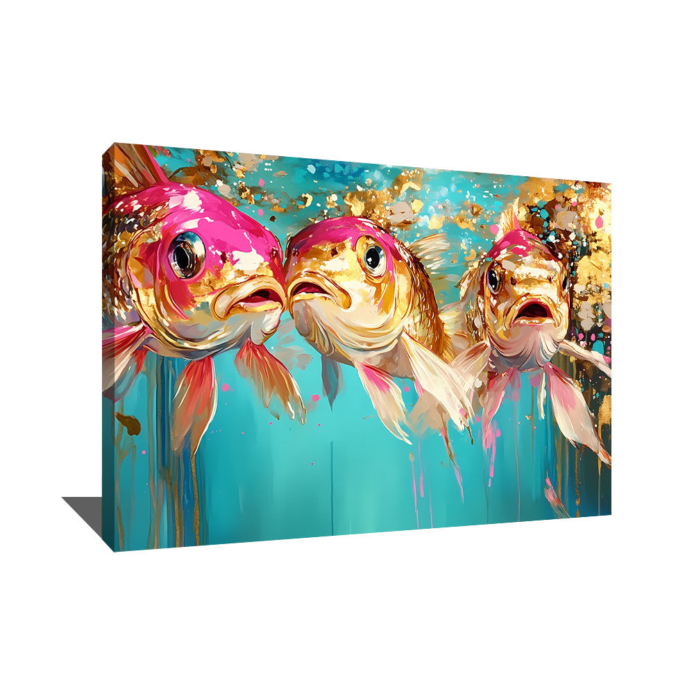 Tableau Moderne avec des Poissons