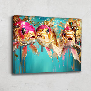 Tableau Moderne avec des Poissons