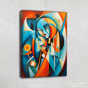 tableau visage abstrait