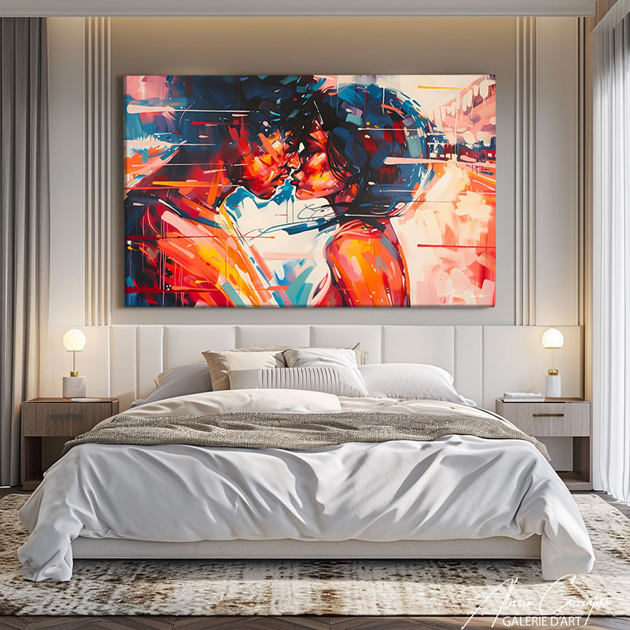 Tableau Amour Abstrait – mise en situation