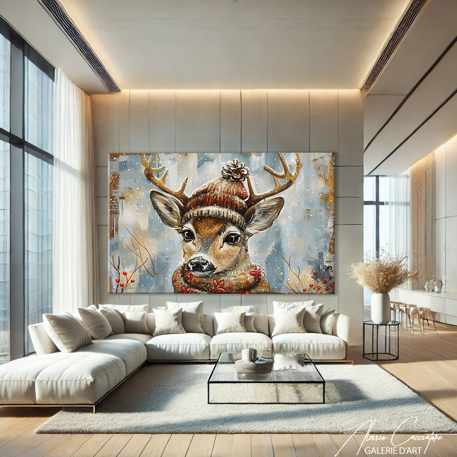 Grande Toile Cerf – mise en situation