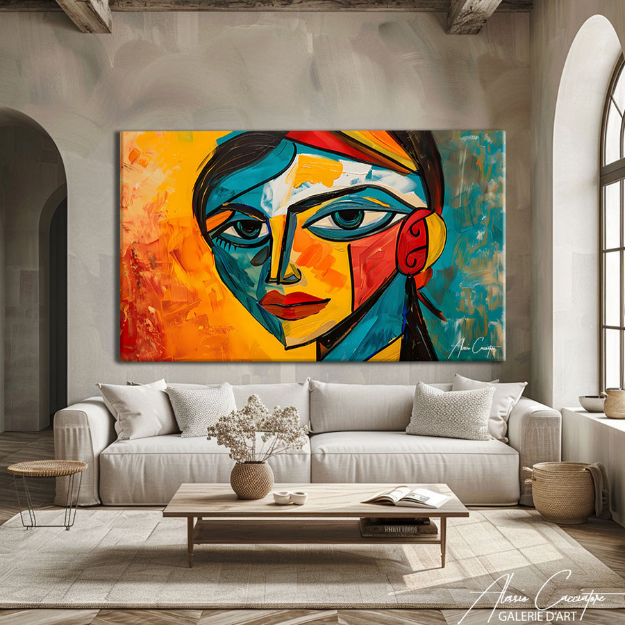 Tableau Picasso Femme – mise en situation