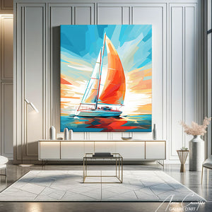 tableau bateau coloré