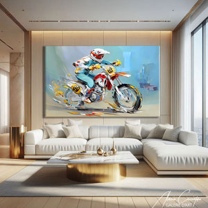 TABLEAU MOTO ABSTRAITE