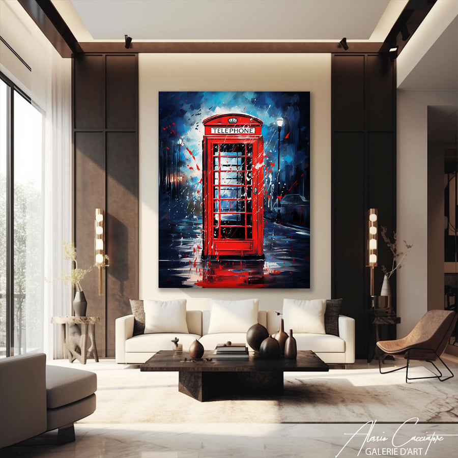 tableau cabine téléphonique londres – mise en situation