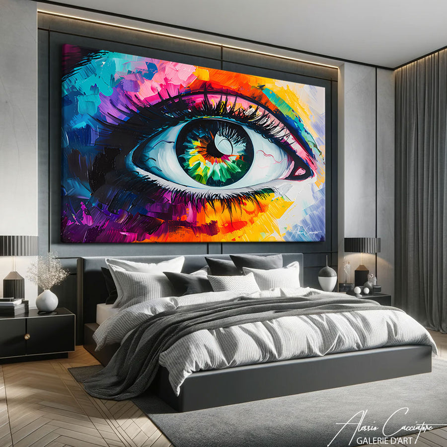 Tableau Coloré Moderne – mise en situation