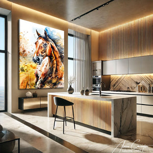 Peinture Cheval Aquarelle