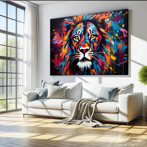 Peinture Lion Abstrait