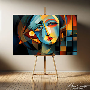 peinture visage cubiste