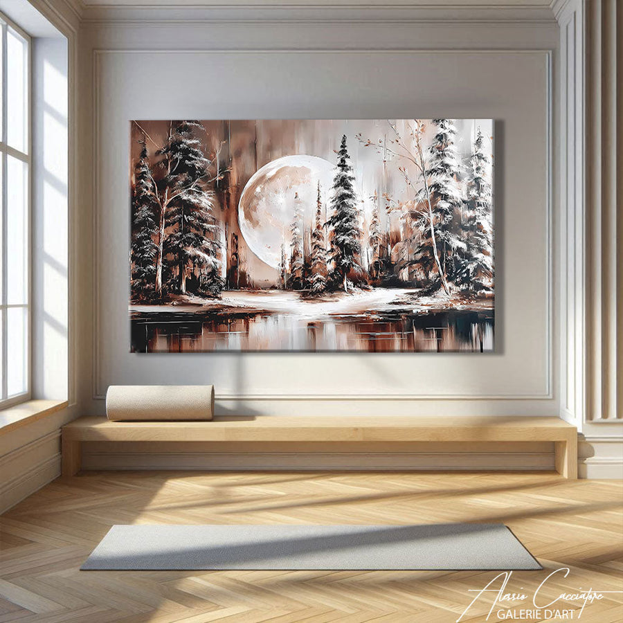 TABLEAU FORET HIVER AlessioCacciatore – mise en situation