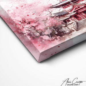 TABLEAU TEMPLE ROSE Alessio Cacciatore