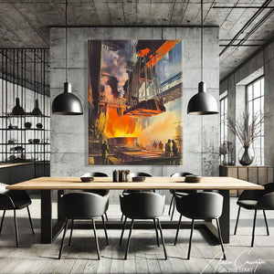 toile tableau style industriel