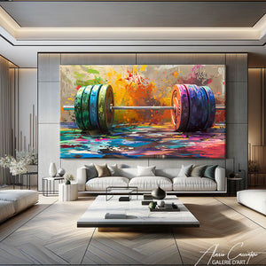 Tableau Abstrait Multicolore Contemporain