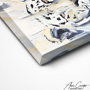 TABLEAU TIGRE BLANC ACRYLIQUE Alessio Cacciatore