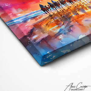 TABLEAU COUCHER DE SOLEIL AQUARELLE AlessioCacciatore