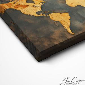 TABLEAU CARTE DU MONDE MURAL Alessio Cacciatore