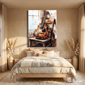 Tableau Guitare Abstraite
