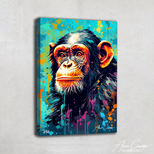 peinture singe pop art